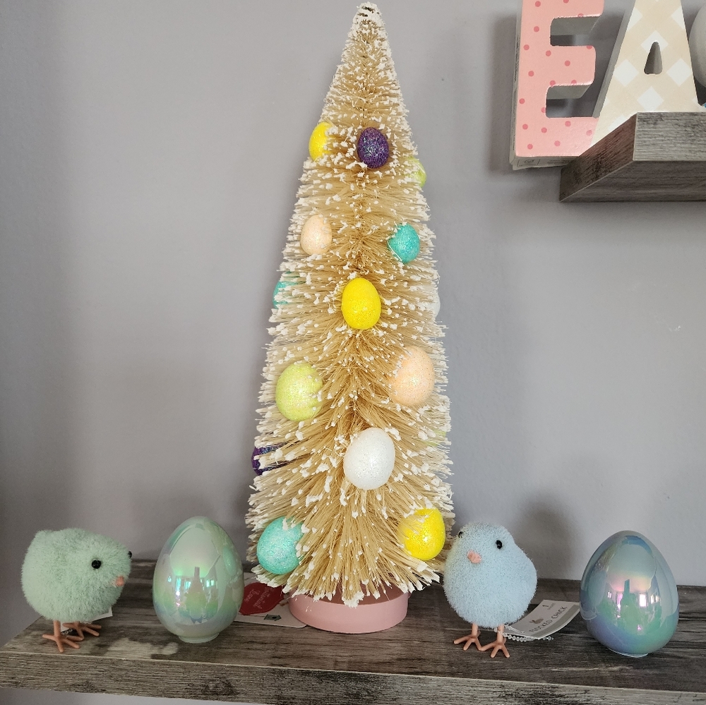 Easter Egg Bottle Brush Tree - Cotton Tail Lane